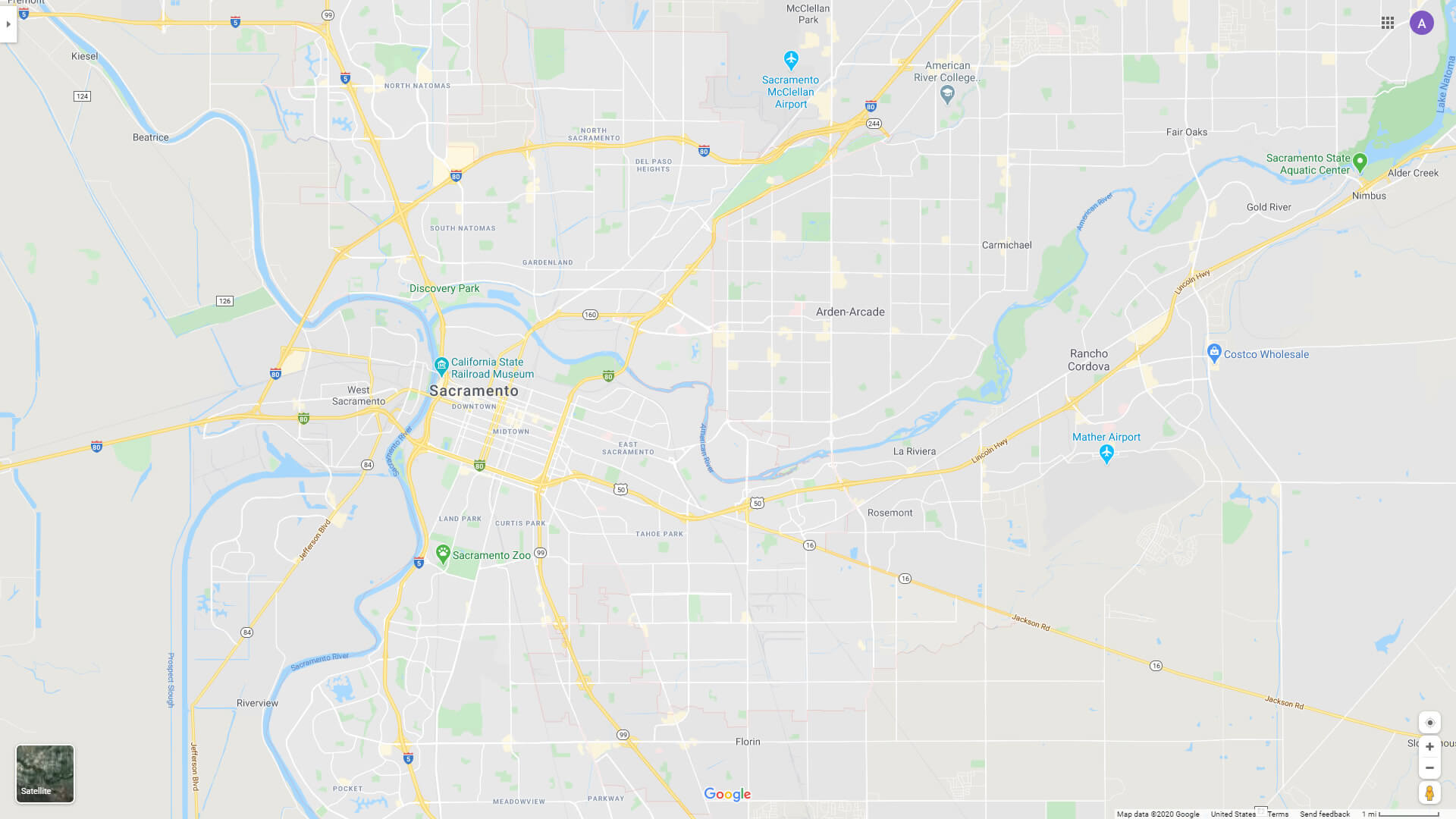 Sacramento City Map